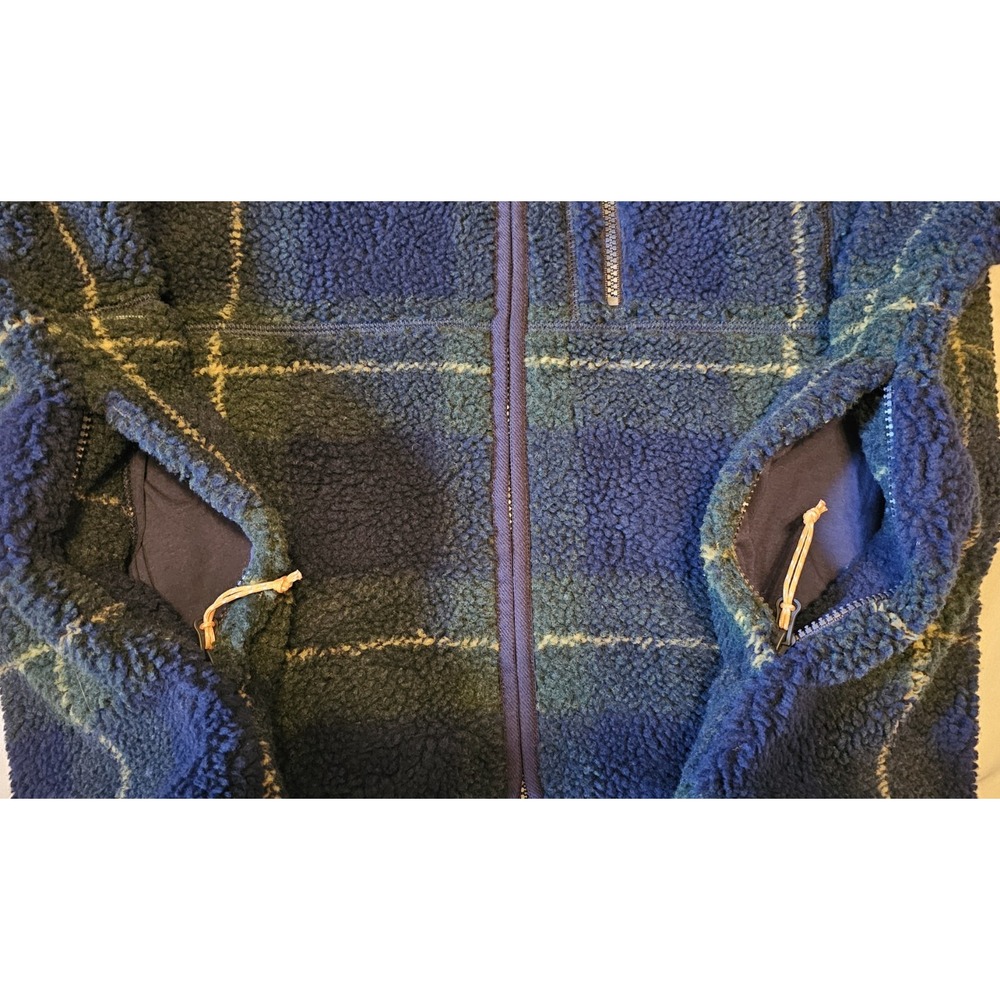 NEW Men's Alpine Design Sherpa Full Double Zip 2XL Green Navy Yellow Plaid - Picture 8 of 9